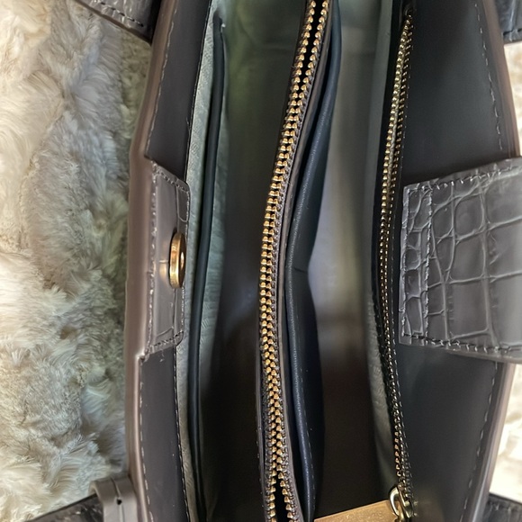 Tory Burch-Walker Diamond Embossed Satchel, Night - Picture 4 of 10